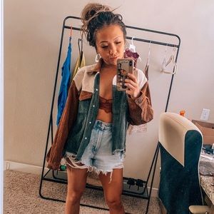 Multi color corduroy jacket